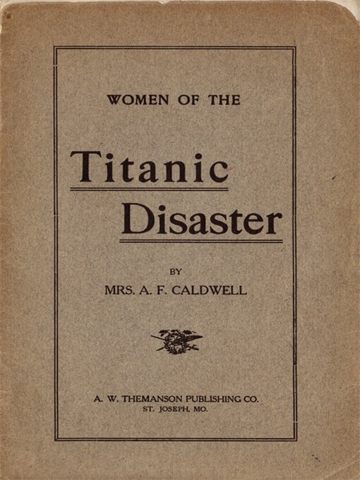Cover image for Women of the Titanic Disaster